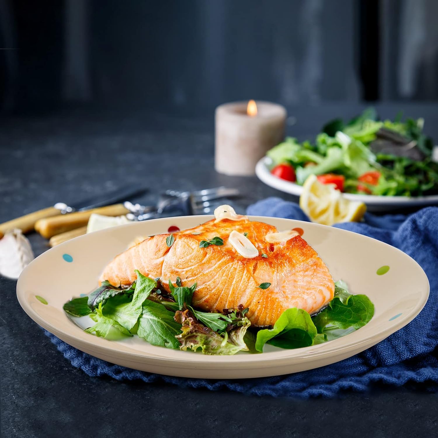 Dessert Plates , Salad Serving Plates, Dinner Plate -8 Dessert Plates , Salad Serving Plates, Dinner Plate -8